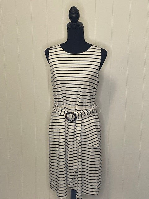 Size 10 - The Loft Sleeveless Stripe Dress
