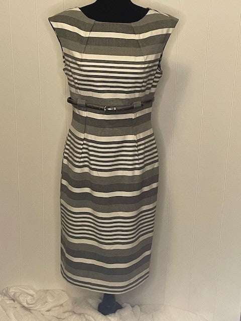 Size 6 - Calvin Klein Gray Stripe dress