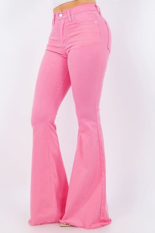 Bell Bottom Jean in Pink - Inseam 30"